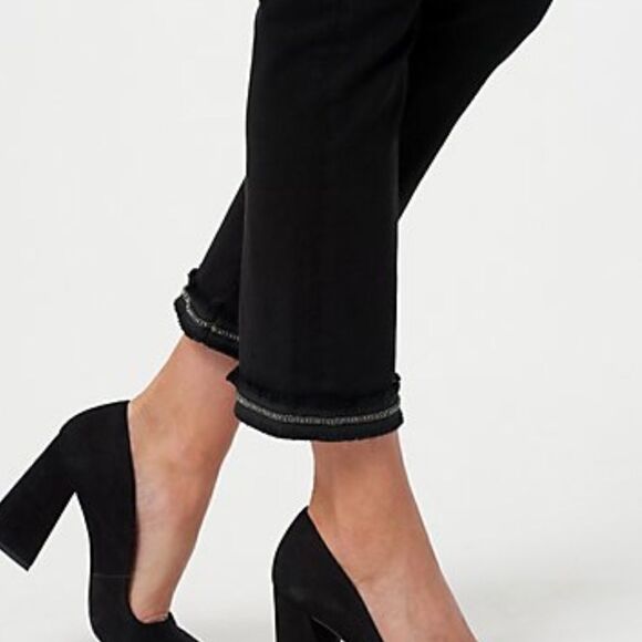 NWT Jen7 for 7 for All Mankind Ankle Straight black 2/26 - Picture 4 of 16